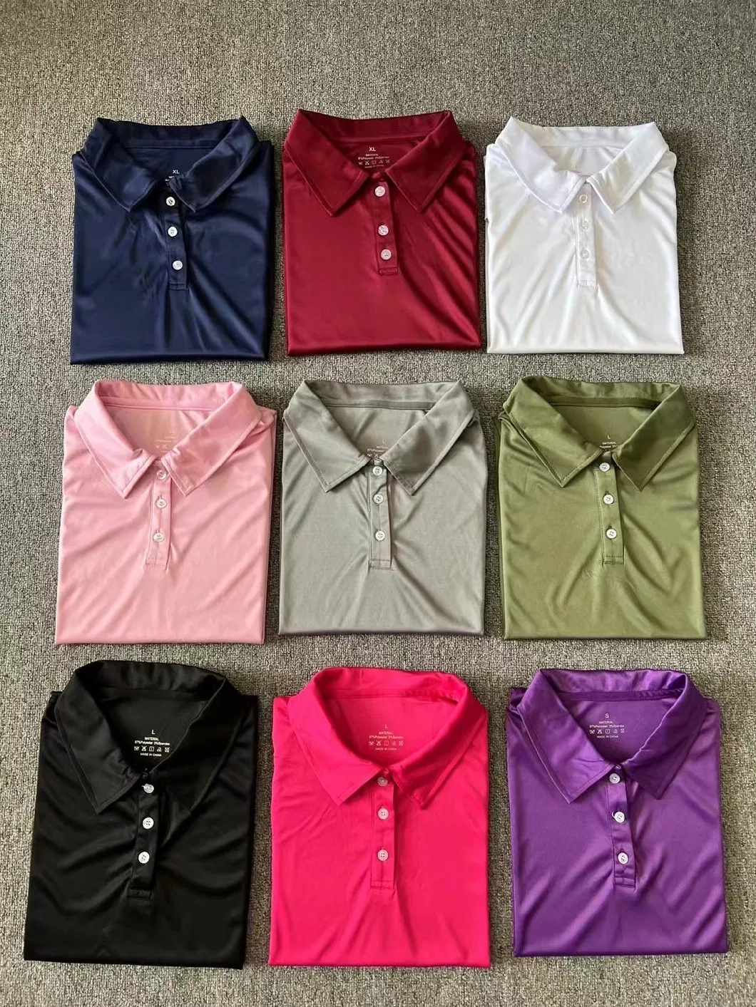 Stockpapa 9 Color Me′s Active Polo Shirts Apparel Stock